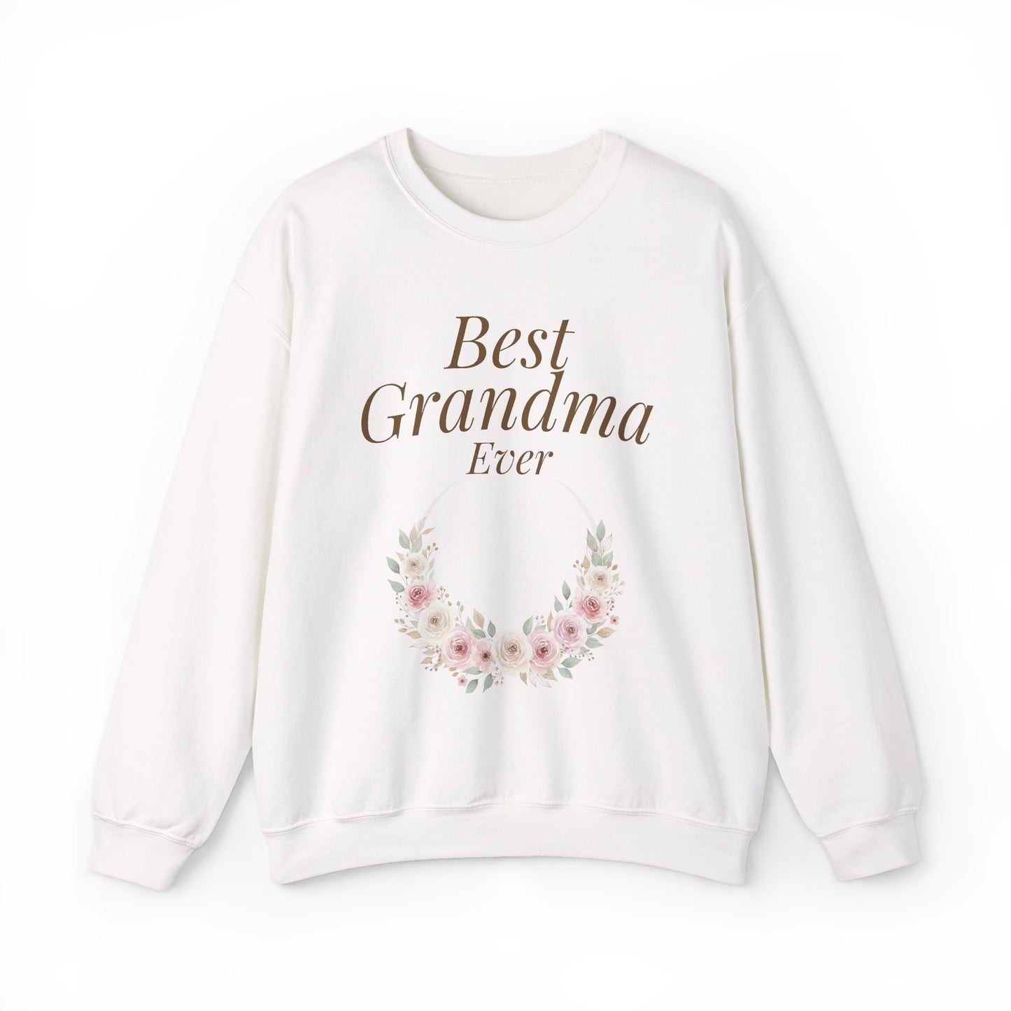 Grandma Sweatshirt - "Best Grandma Ever" Floral Pullover Gift