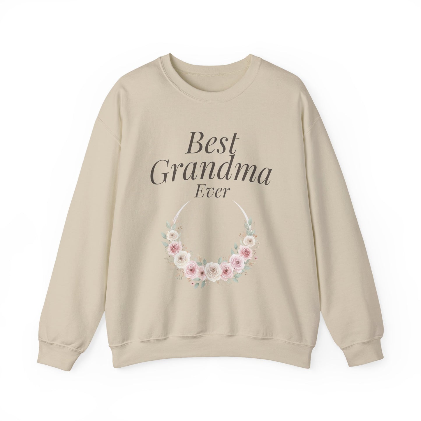 Grandma Sweatshirt - "Best Grandma Ever" Floral Pullover Gift